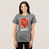 Rustige Japanse Koi Karper Kunst Tri-Blend Shirt (Voorkant volledig)