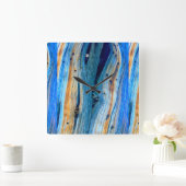 rustige jeneverenplanken vierkante klok (Huis)