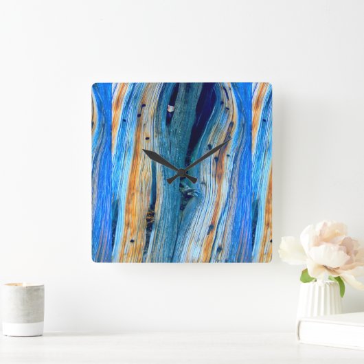 rustige jeneverenplanken vierkante klok (Huis)