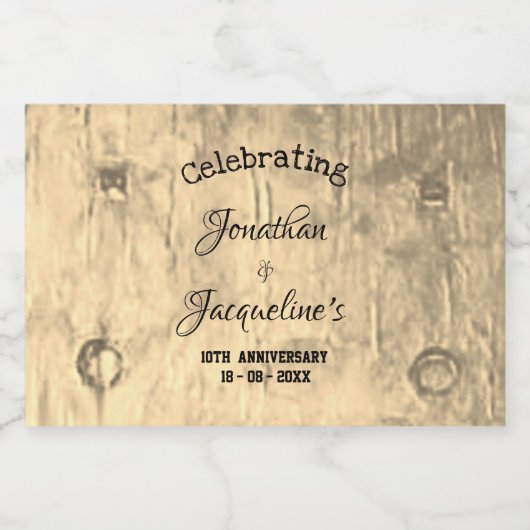 Rustige Jubileum voor elke bruiloft - aangepaste m Likeurfles Etiket (Enkel label)