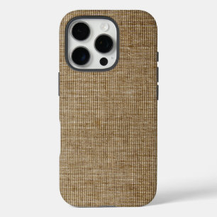 Rustige Jute Natuur - Boerderij Organische Textuur iPhone 16 Pro Hoesje