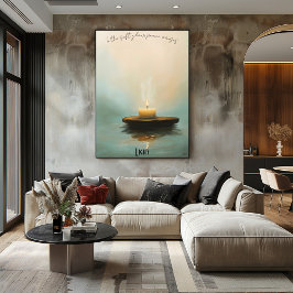 Rustige kaars Meditatie Art Poster