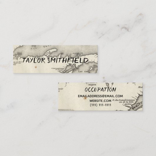 rustige kaart mini visitekaartje (Voorkant / Achterkant)