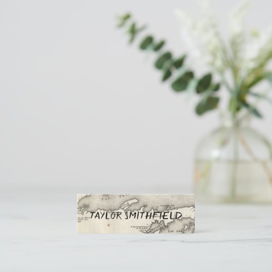 rustige kaart mini visitekaartje (Staand voorkant)