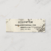 rustige kaart mini visitekaartje (Achterkant)