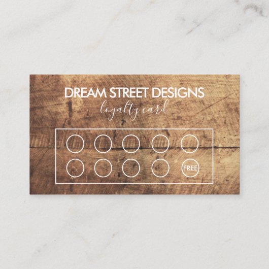 Rustige Kaart van de Eigen Loyalty van de Hout Visitekaartje (Voorkant)