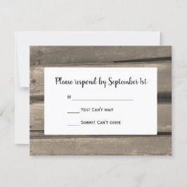 Rustige Kaart van het landelijke Barn Wood Wedding