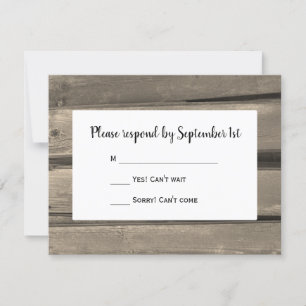 Rustige Kaart van het landelijke Barn Wood Wedding