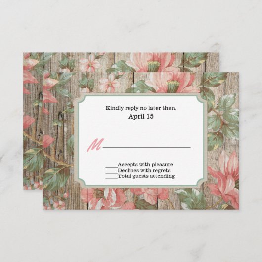 Rustige Kaart van het lentesovenweddenschap RSVP (Voorkant / Achterkant)