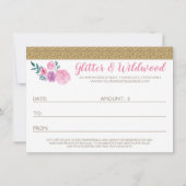 Rustige Kaart van hout en flora Antlers (Achterkant)