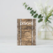 Rustige Kaart voor metalen houten verharding Visitekaartje (Staand voorkant)