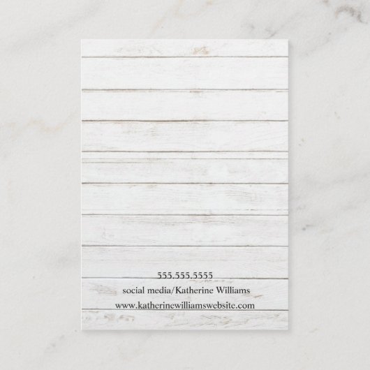 Rustige Kaart voor veroudering | Waterverf van Bou Visitekaartje (Achterkant)