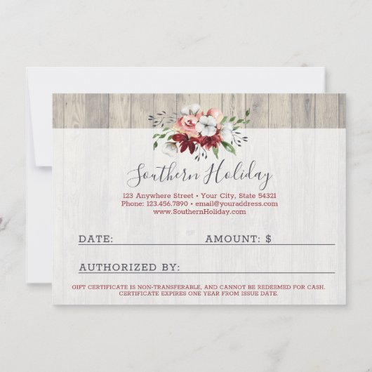 Rustige Kaart Zuidelijke katoen (Achterkant)