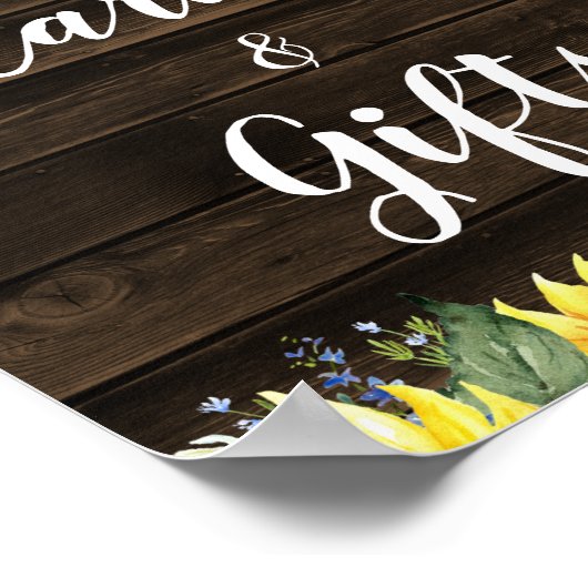 Rustige Kaarten en cadeautjes voor zandbloemen Poster (Hoek)