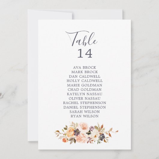 Rustige Kaarten van de Earth Table Number Seating  (Voorkant)