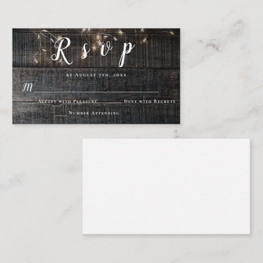 Rustige Kaarten van RSVP-wedstrijden Notitiekaartje (Voorkant / Achterkant)