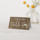 Rustige Kaarten van wood Leaf Wreath Wedding Table Plaatskaartje (Achterkant)