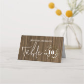 Rustige Kaarten van wood Leaf Wreath Wedding Table Plaatskaartje (Voorkant)