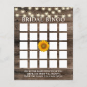 Rustige Kaarten van zonnebloem Barn Wood Bridal Bi (Voorkant)