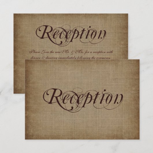 Rustige  kaarten voor het ontvangen van weddenscha (Voorkant / Achterkant)