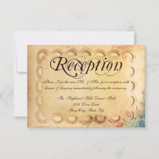 Rustige  kaarten voor het ontvangen van weddenscha (Achterkant)