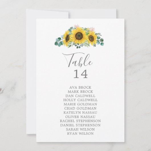 Rustige Kaarten voor zonnebloempitten (Achterkant)