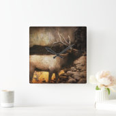 Rustige kajuitbosbergulelk vierkante klok (Huis)