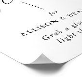 Rustige kalligrafie laat je liefhebben op gloedwed poster (Hoek)