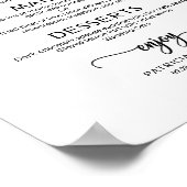 Rustige kalligrafie van het menu Weddenschap Poster (Hoek)