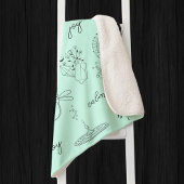 Rustige, kalmerende symbolen, welzijn sherpa deken