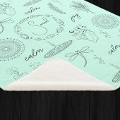 Rustige, kalmerende symbolen, welzijn sherpa deken