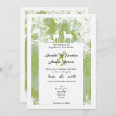 Rustige kampofaux, bruiloft op papier kaart (Voorkant / Achterkant)