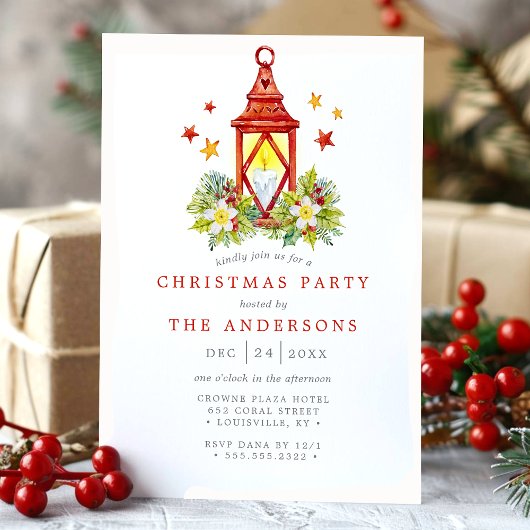 Rustige  Kandle Lantern kerstfeest Kaart