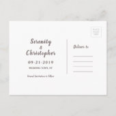 Rustige kant en blush glitter van hout, behalve de aankondigingskaart (Achterkant)