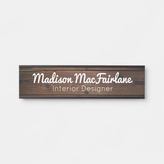 Rustige Kantoor Deurtekens Teken Hout Grain stijl Deurbordje (Voorkant)