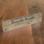 Rustige Kantoor van de Ontwerper van de Binnenland Naambordje (Zijkant)