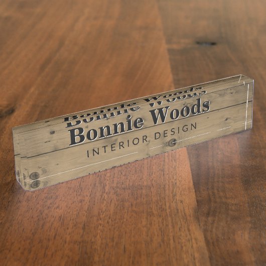 Rustige Kantoor van de Ontwerper van de Binnenland Naambordje (Zijkant)