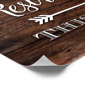 Rustige kantoorRESTROOM OP DEZE MANIER Teken RECHT Poster (Hoek)