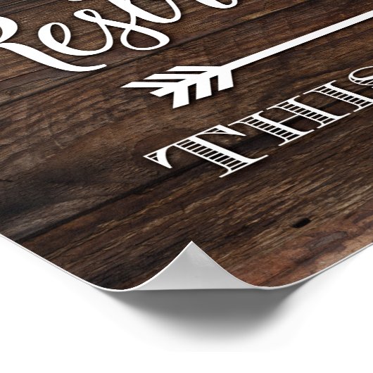 Rustige kantoorRESTROOM OP DEZE MANIER Teken RECHT Poster (Hoek)