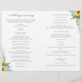 Rustige katholieke Wedding Mass Ceremony-programma (Achterkant)