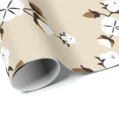 Rustige katoenbloemen cadeaupapier (Rol Hoek)