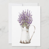 Rustige Katoenen Lavendel Bruiloft Kaart (Achterkant)