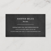 Rustige katten- en hondenborden zwarte kartonnen b visitekaartje (Achterkant)