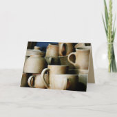Rustige keramische kopjes en Mokken leeg Wenskaart Kaart (Voorkant)