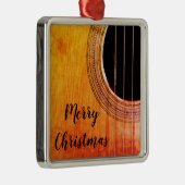 Rustige kerst akoestische gitaar metalen ornament (Rechts)