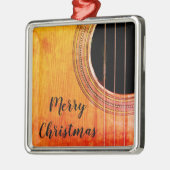 Rustige kerst akoestische gitaar metalen ornament (Links)