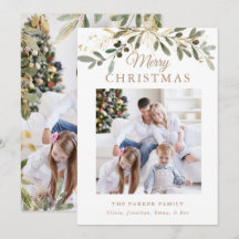 Rustige kerst Botanisch | Twee foto's en goud