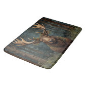 Rustige Kerst eland hert boho bos bosland  Badmat (Gekanteld)