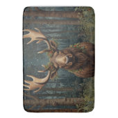 Rustige Kerst eland hert boho bos bosland  Badmat (Voorkant Verticaal)