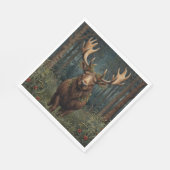 Rustige Kerst eland hert boho bos boslandschap Servet (Hoek)